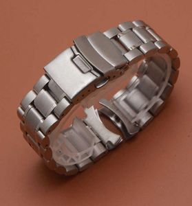 18 mm 20 mm 22 mm 24 mm solidne stali nierdzewne link bransoletki zegarek opaska Zegarek Mężczyzn Watch Pasek Zastąpienie Zakrzywione końcowe zapięcie bezpieczeństwa H3482849