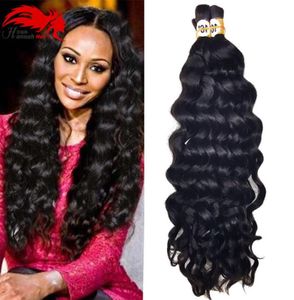 Hannah product 3 bundles 150g Deep Curly Brazilian Bulk Human Hair For Braiding Unprocessed Human Braiding Hair Bulk No Weft3351726