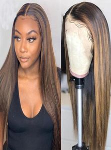 Lace Front Short Human Hair Wigs 13x4 Straight Lace Wigs Highlight Mix Color Wig Pre Plucked 150 Density For Woman9394705
