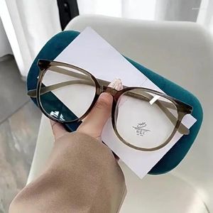 Occhiali da sole Montature per occhiali Occhiali ultraleggeri Anti-Blu-ray Leng Cha Big Box Plain Slim Eleganti e versatili con occhiali miopia.