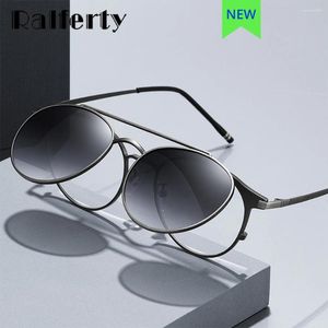 Sunglasses Ralferty Flip Up Men Women Retro Round 2 Layer Metal Steampunk Sun Glasses Male Red Dark Eyepiece Punk Eyeglasses