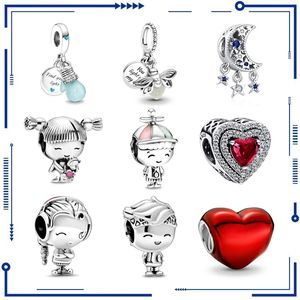 925 Silver Boys and Girls, I Love Mom, Family Life Tree, Exquisite Beads Suitable for Original PAN Charm Bracelets, Women's DIY Jewelry Free Shipping