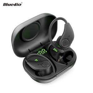 Kulaklıklar Bluedio S6 Bluetooth Kulaklık V5.1 TWS kulaklık kablosuz kulak kancası spor kulaklıklar 13mm sürücü hifi kulaklık mikrofonlu telefon için kulaklık