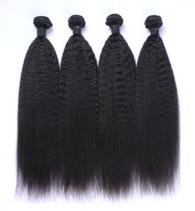 8a Peruvian Virgin Hair 100 Human Hair Afro Kinky Straight Curl Hair Weave Weft Bundles Extension Remy Quality8136110