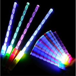 Nya stilar Novelbelysning LED CHEER RAVE Glow Sticks Acrylic Spiral Flash Wand for Kids Toys Christmas Concert Bar Birthday Part5388434