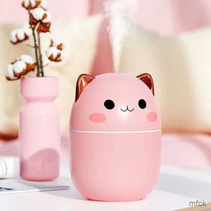 Humidifiers 250ml Cute Cat Air Humidifier Essential Oil Diffuse For Home Bedroom Car with Colorful Night Light Aroma Diffuser