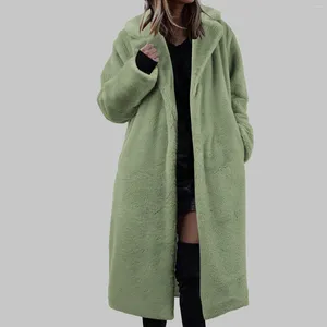 여자 재킷 가짜 퍼지 코트 재킷 자강 여자 겨울 따뜻한 옷깃 밍크 플라이드 미드 길이 두껍게 캐주얼 한 옷 칼라