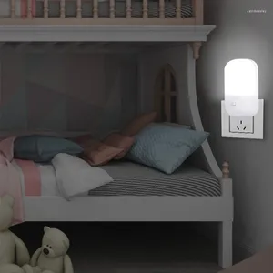 Luzes noturnas interruptor de luz lâmpada led com tomada ue eua mini parede para quarto corredor corredores escadas decoração de cabeceira