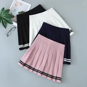 Skirts Pleated Skirt Pink Falda Tableada Black Mini Woman Fashion Korean Style Dark Academia Clothes School Girl Uniform Saias