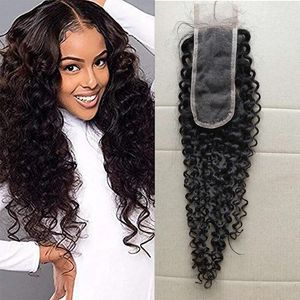 Closures Brazilian Virgin Hair Kinky Curly 2X6 Lace Closure With Baby Hair 2*6 Closure Middle Part Brazilian Human Hair Top Closures