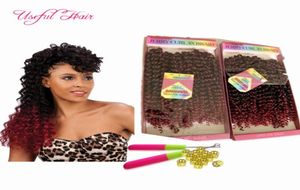 PRELOOP TRESS CROCHET HAIR EXTENSIONS BRAZILIAN HAIR BUNDLES PRE LOOPED SAVANA JERRY CURLY BRAIDS Synthetic Braide Hair OMBR3721920
