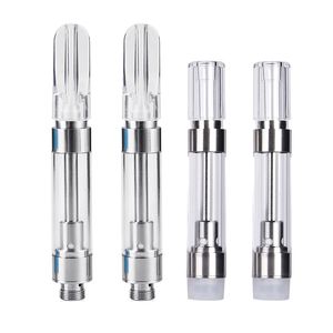 Factory Price Disposable Atomizer M6T Cartridge 0.5ml 1.0ml Ceramic Coil Flat Round Press Tip Plastic Tank for Thick Oil 510 Thread M3 Battery