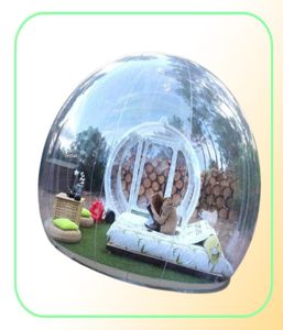 Наружная красивая надувная купольная палатка диаметром 3 м с воздуходувкой, заводской цельный прозрачный пузырьковый дом 5397446