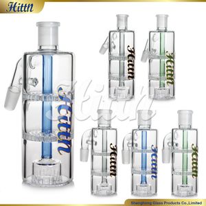 Hittn Glass Ash Catcher 14mm 18mm Hookahs 45/90 graders stor storlek 6,5 tum vattenrörsbong Tillbehör för rökning för rökning