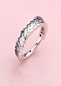 Atacado-alta qualidade moda CZ anel de diamante para 925 prata esterlina anel de casamento feminino caixa original set5898211