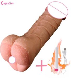 Realistischer großer Dildo-Vibrator, riesiger Dildo-Masturbator für Männer und Frauen, Hautgefühl, Penis, echte Vagina, Fleischdildo, Sexspielzeug für Paare, 22242860