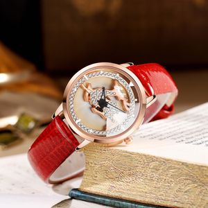 Orologio da donna orologi di design di alta qualità Orologio impermeabile da 32 mm in pelle con batteria al quarzo di lusso casual