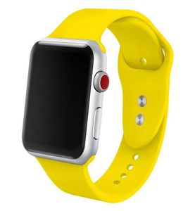 Silikonbänder für Apple Watch Band 44 mm 40 mm 38 mm 42 mm Gummigürtel Smartwatch-Armband iWatch 3 4 5 SE 6 2021 rosa rot4395223