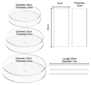 Strumenti da forno Accessori per la decorazione di torte Accessori per la cottura Set di teglie rotonde in acrilico trasparente Strumento artigianale per crema