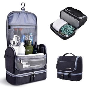 Hanging Travel Organizer Toiletry Bag with Hook and Handle Waterproof Cosmetic Bag Dop Kit Men Women Make Up Case Organizer240102