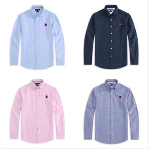 Homens Camisas Casuais Camisa de Designer Homens Camisa Solta Camisa Bonito Moda Cor Sólida Camisa de Negócios Tamanho Normal Múltipla Cor Blusa Estilo Americano T9