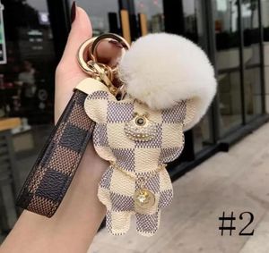 brand Keychains Designer Cartoon Key Chain With Box Mono Accessories car Key Ring Leather Letter Pattern Christmas Gift To Her Pur2687720