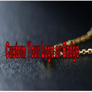 Iced Out Bling Bling Zircon Design Custom Logo and Badge Cubic Zirconia Letter Pendants Halsband Chain307T
