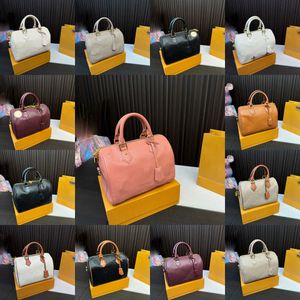 Klassiker Boston väskor multicolore läder handväska många färger crossbody axel väskor dam mode tygväska handväska plånbok shopping totes