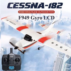 WLtoys 24G F949 LCD Version RC Airplane 182 3D6G 3Ch Fixed Wing Plane Outdoor Drone RTF With Gyroscope And Night Gift 231229