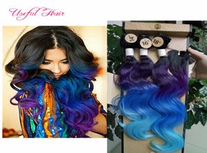 Hela PurpleBrown Synthetic Weave Body Wave Hair Weaves 220 Gram Syntetisk flätning Hårbunt med spetsens stängning i hår 1080037