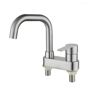 Bathroom Sink Faucets Basin Faucet 304 Stainless Steel Cold Water Mixer Taps Deck Mounted Kitchen Accessories