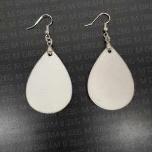 Sublimation Earrings Blank White Pendants Drop DIY Dangler Leaf Manual Handwork For Gift M DREAM B ZEG ZZ