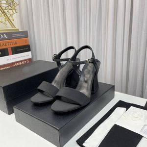 Luxusmarke Damen-Sandalen mit hohem Absatz, 8,5 cm, echtes Leder, Perlenschuhe, hergestellt in Italien, Größe 35–40