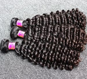 4 pçs / lote 830 polegadas Pacotes de Cabelo Brasileiro VirginHair Onda Profunda Tece Trama Humana Não Processado Natural Color2785562