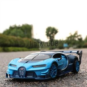 Bilar diecast modell bilar 124 bugatti vision gt metall legering bilmodell diecast leksak fordon bilmodell hög simulering miniatyr skala chil