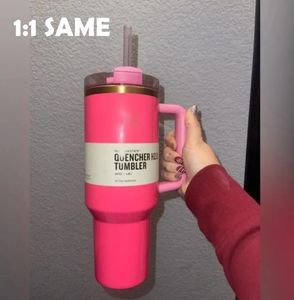 1: 1 logo ile pembe geçit töreni H2.0 40oz Paslanmaz Çelik Tumblers Cups 4 saat sıcak 7 saat soğuk 20 saat buzlu kupalar i0102