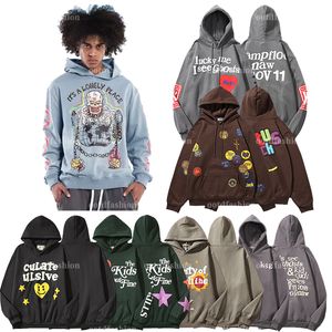 Modelos de design maré americana retro dos desenhos animados impressão solta camisola com capuz oversized hoodie outono e inverno casal moda casual topos