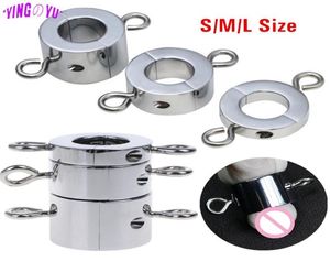 Metal Scrotum Pendant Ball Stretcher Stainless Steel Weight Testis Lock Penis Ring BDSM Restraint Toys for Men Beginner Pleasure7387380