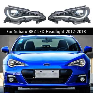 Dla Subaru Brz FT86 GT86 LED Reflektor 12-18 DRL Daytime Light Light Dynamiczny strumienia Sygnał skrętu Wskaźnik Przedni Lampa przednia Lampa przednia