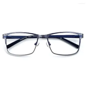 نظارات شمسية أطراف نظارات من الفولاذ المقاوم للصدأ من الرجال المصممة للإبداع الربيعي مفصلية قصر النظر/القراءة/التدريجي متوسطة الحجم fuam44