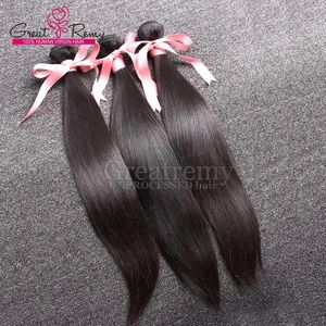 ينسج Greatremy 3pcs الكثير من امتدادات الشعر الهندية