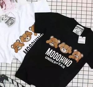 مصمم فاخر Tees Kids Fashion Tshirts Boys Girls Summer Caual Letter Printed Tricolor Bear Tops Baby Child T Chirts Systlish T4395267