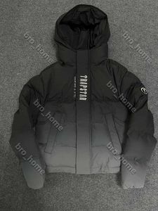 Trapstar Designer Mens Jacket London Dekodowany z kapturem puffer 2,0 gradient czarna kurtka haftowa termiczna kurtki z kapturem dla mężczyzn topy zimowe trawe