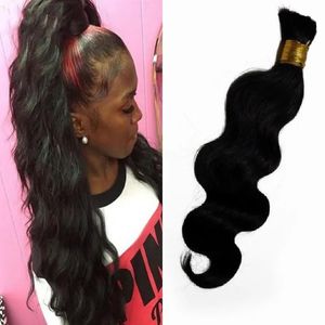 Bulks Human Braiding Hair Bulk No Attachment Natural Color Mongolian Body Wave Crochet Braids 1 Bundle Human Hair FDSHINE