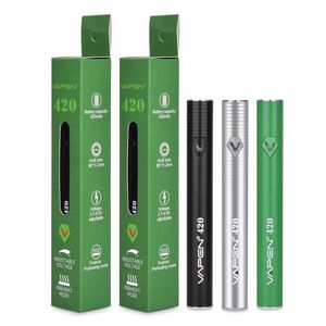 Fabrika Fiyatı Vapen 420 Ön ısıtma Pil 420mAh Piller 510 İplik Yağ Kartuşları için Alt Mikro USB Şarj M6T TH205 Amigo Pil