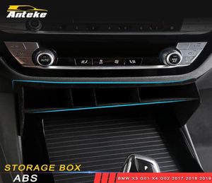 Para bmw x3 g01 x4 g02 2017 2018 2019 estilo do carro console central armazenamento barril caixa organizador caso interior acessório1801785527