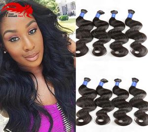 Micro Mini Braiding Bulk Hair Whole Natural Black Brasilian Hair Bulk Body Wave No Attachment8437017