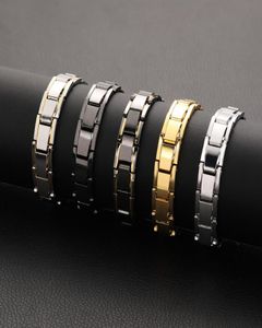 European och American Men039S Tennis Magnetic Armband Magnet Therapy Hematite Titanium Steel Removable2411779