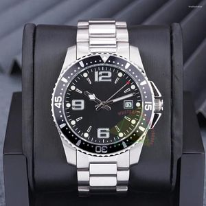 Relógios de pulso 2024 Sports Divers Relógio Masculino Automático 41mmHydroConquest Steel Shell Black Dial L3.742.4.56.6 Relogio Masculino