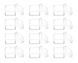 Opakowanie prezentów 12PCS Clear Acryl Square Cube Cube Box Pudełka Pudełka pojemniki na przyjęcie weselne Baby Shower Favours Packaging Casegift5428815